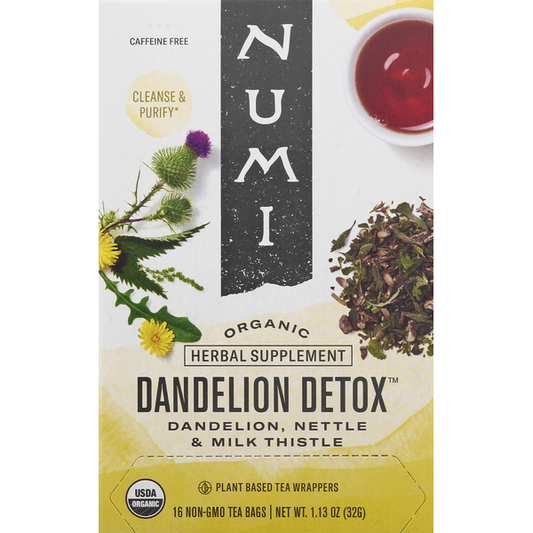 Numi Herbal Tea, Organic, Dandelion Detox, Bags