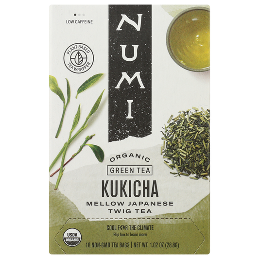 Numi Kukicha Organic Mellow Japanese Twig Green Tea Bags