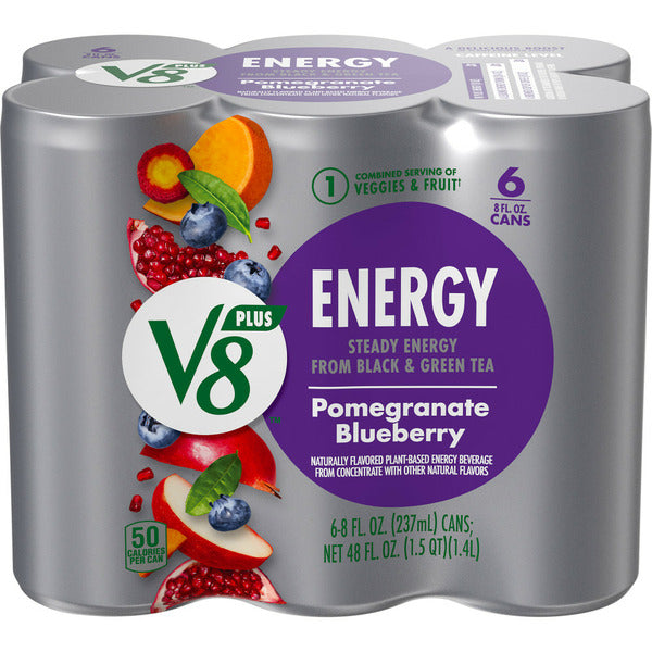 V8 V Fusion + Energy Pomegranate Blueberry Vegetable & Fruit Juice