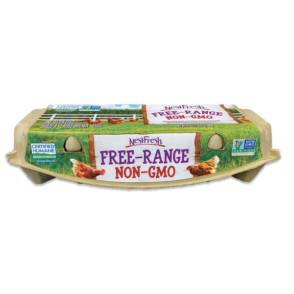 NestFresh Eggs, Free-Range, Brown, Large