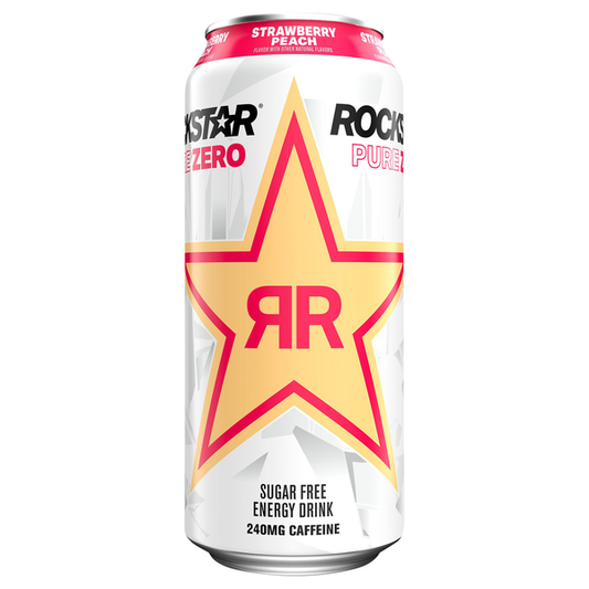 Rockstar Energy Drink, Sugar Free, Strawberry Peach