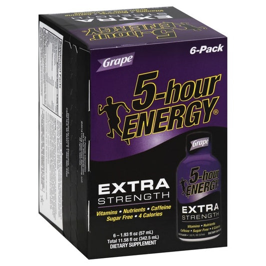 5-hour ENERGY Energy Drink, Extra Strength, Grape, 6 Pack