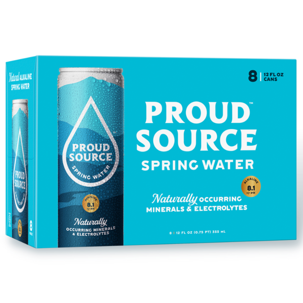 Proud Source Water 8 Pack Slim Cans