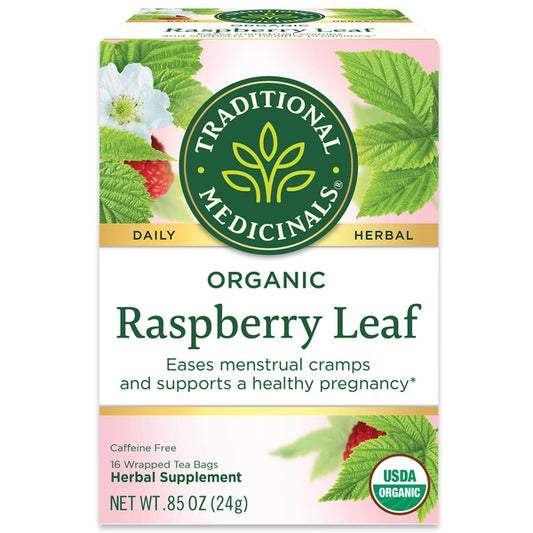 Traditional Medicinals Organic Raspberry Leaf Herbal Tea, Caffeine Free