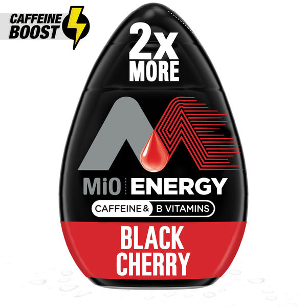 MiO Energy Black Cherry Naturally Flavored Liquid Water Enhancer with 2x More