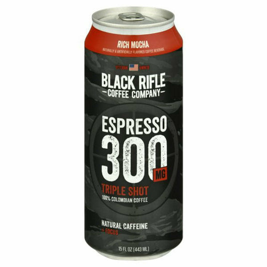 Black Rifle Coffee Espresso 300 mg, Triple Shot, Rich Mocha