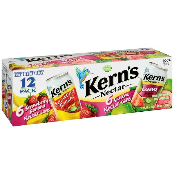 Kern's Strawberry Banana & Guava Nectar, VAriety Pack