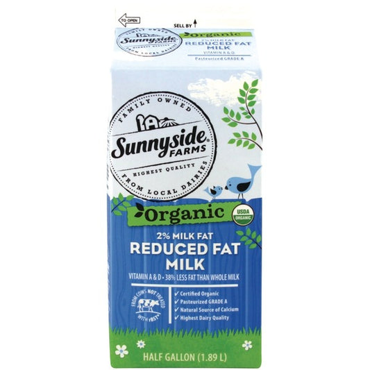 Sunnyside Farms Organic Reduced Fat Milk