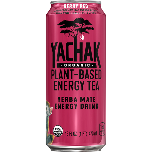 YACHAK Energy Drink Plant Based Energy Tea Berry Red Cranberry And Raspberry Flavor