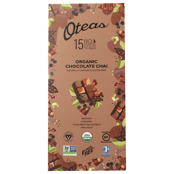 Oteas Tea, Organic, Chocolate Chai, Tea Bags