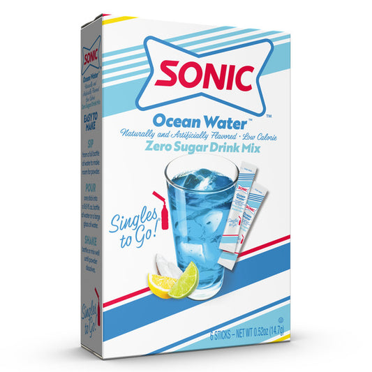 SONIC Singles To Go Low Calorie, Ocean Water Drink Mix