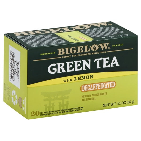 Bigelow Green Tea, with Lemon, Decaffeinated, Tea Bags