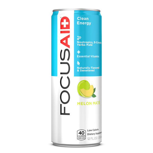 LIFEAID Beverage Company FOCUSAID Clean Energy Drink, Melon Maté Flavor