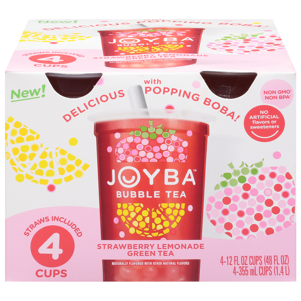 Joyba Bubble Tea, Strawberry Lemonade Green Tea