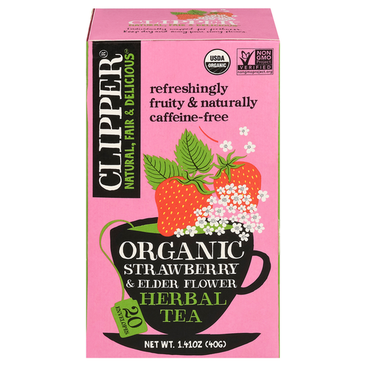 Clipper Herbal Tea, Organic, Strawberry & Elder Flower