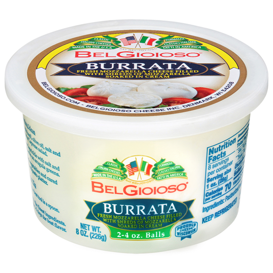 BelGioioso Fresh Mozzarella Cheese Burrata, Cup 2-4oz Balls