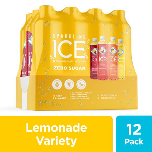 Sparkling Ice® Lemonade Variety Sparkling Water 12 Pack, Zero Sugar