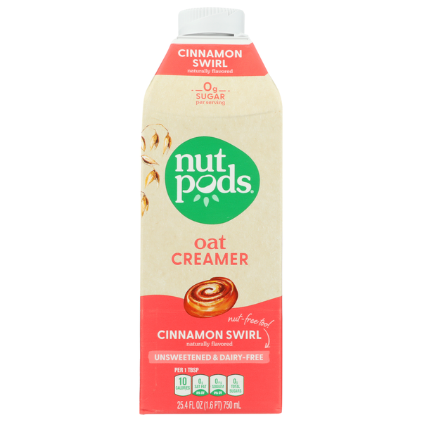 nutpods Oat Creamer, Unsweetened & Dairy Free, Cinnamon Swirl