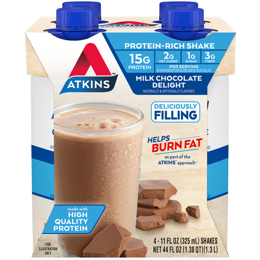 Atkins Protein-Rich Shake, Milk Chocolate Delight